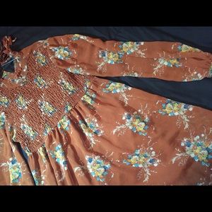 A Floral Orange Dress